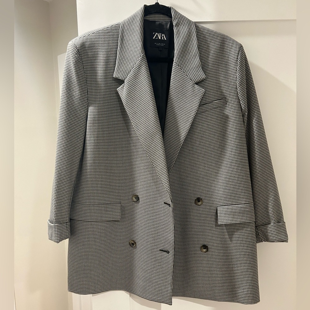 Zara houndstooth blazer